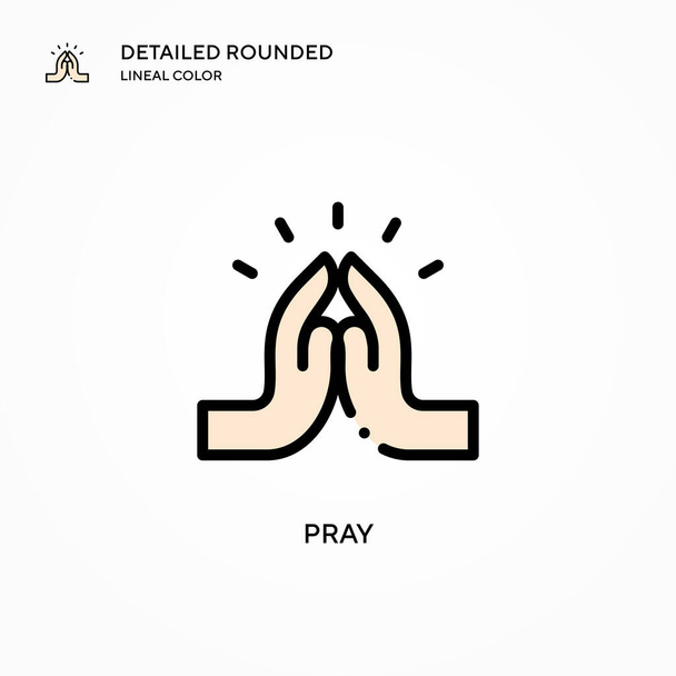 Pray vector icon. Modern vector illustration concepts. Easy to edit and customize. - Vector, Image