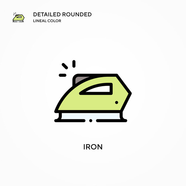 Iron vector icon. Modern vector illustration concepts. Easy to edit and customize. - Vector, Image