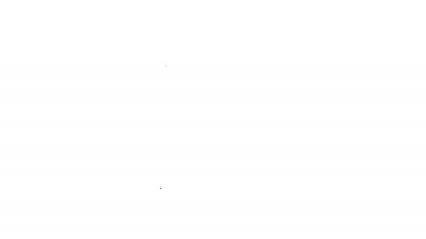 Чорна лінія Повна мішка ізольована на білому тлі. 4K Відео рух графічна анімація
 - Кадри, відео