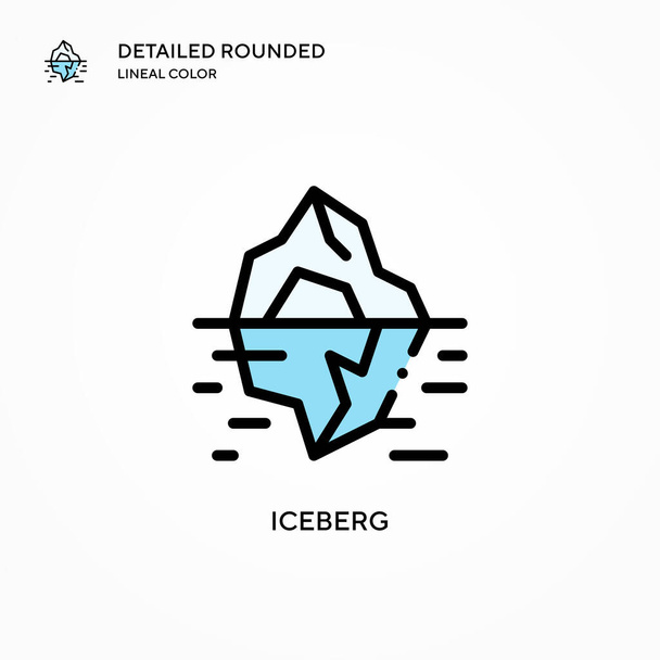 Iceberg icône vectorielle. Concepts modernes d'illustration vectorielle. Facile à modifier et à personnaliser. - Vecteur, image