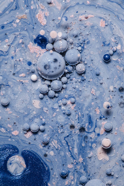 Colourful acrylic bubbles. Abstract ink design mixed texture background. - Fotografie, Obrázek