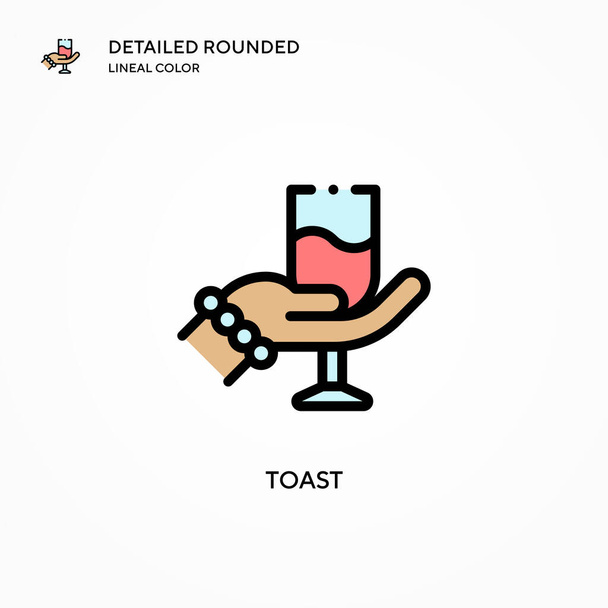 Toast vector icon. Modern vector illustration concepts. Easy to edit and customize. - Vector, Image