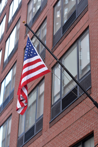 flag in New York city. USA - Foto, Imagem