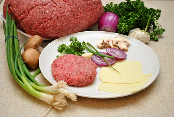 Hamburger Patty con ingredienti salutari
 - Foto, immagini