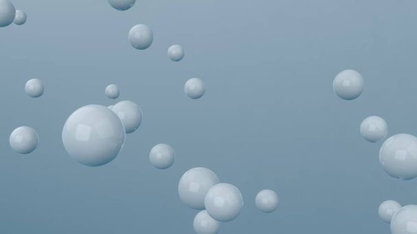 3d rendering background with glossy floating bubbles. Abstract wallpaper. Dynamic wallpaper. Modern cover design. 3D illustration. - Фото, зображення