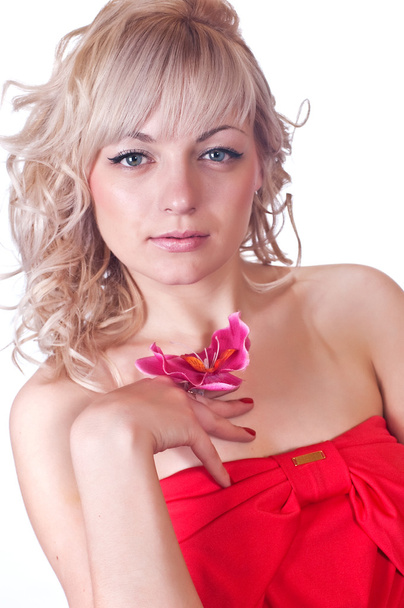 girl with a flower - Photo, Image