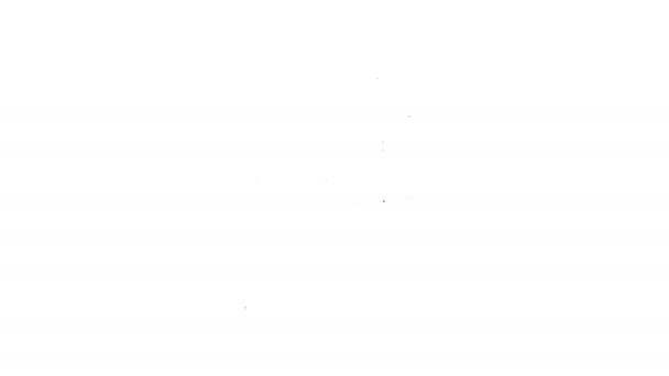 Fekete vonal Arc kozmetikai maszk ikon elszigetelt fehér alapon. Kozmetológia, orvostudomány és egészségügy. 4K Videó mozgás grafikus animáció - Felvétel, videó