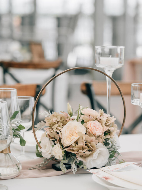 wedding reception table setting - Photo, image