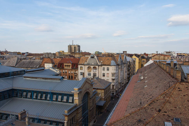 Vista para os telhados da Cidade Velha de Budapeste. Hungria - Foto, Imagem