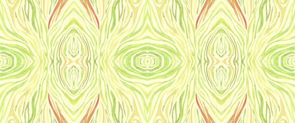 Green Watercolour Zebra Design. Seamless Lines  - Photo, Image