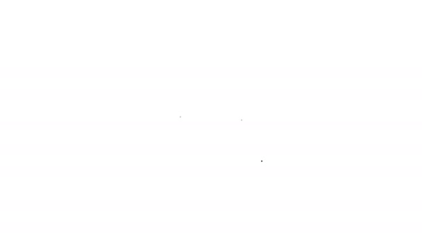 Línea negra Detener virus icono aislado sobre fondo blanco. Virus Corona 2019-nCoV. Bacterias y gérmenes, cáncer de células, microbios, hongos. Animación gráfica de vídeo 4K - Imágenes, Vídeo
