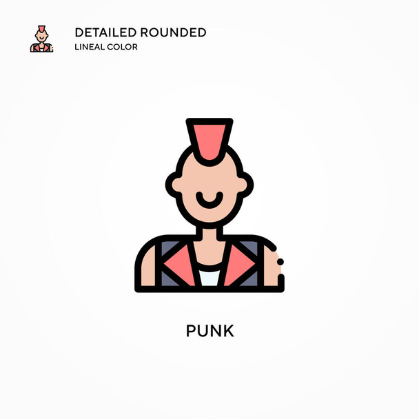 Punk vector icon. Modern vector illustration concepts. Easy to edit and customize. - Vector, Image
