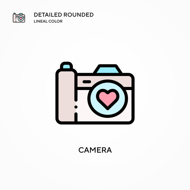Camera vector icon. Modern vector illustration concepts. Easy to edit and customize. - Vector, Image