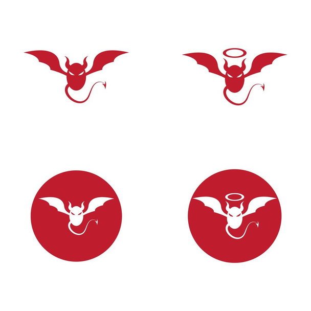 Devil angel logo vector template - Vector, Image