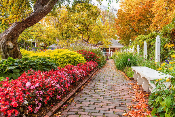 Портсмут, Нью - Гемпшир, США, в Прескотт Парку восени. - Фото, зображення