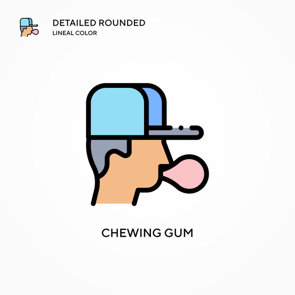 Chewing gum vector icon. Modern vector illustration concepts. Easy to edit and customize. - Vector, Image
