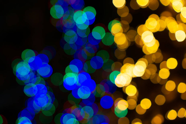 Bir sürü renkli bulanık ışık çemberi - Fotoğraf, Görsel