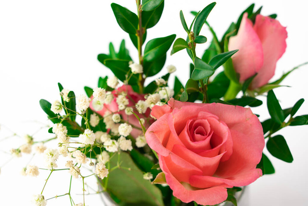 Schöne rosa Rose Blumenstrauß - Foto, Bild