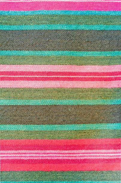 Close up of beautiful colorful hand made motley rug or carpet - Foto, immagini