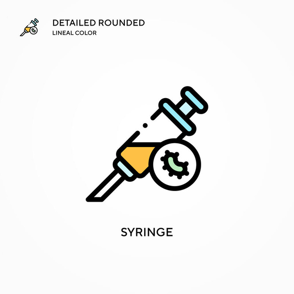 Syringe vector icon. Modern vector illustration concepts. Easy to edit and customize. - Vector, Image