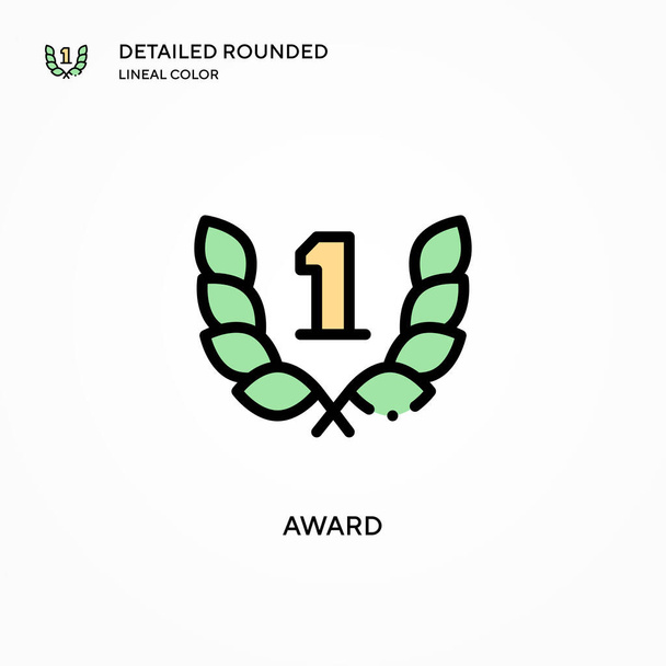 Award vector icon. Modern vector illustration concepts. Easy to edit and customize. - Vetor, Imagem