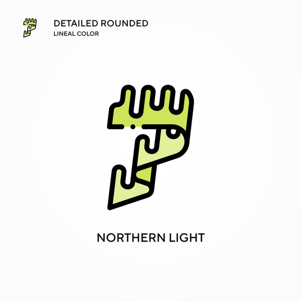 Northern light vector icon. Modern vector illustration concepts. Easy to edit and customize. - Vector, Image
