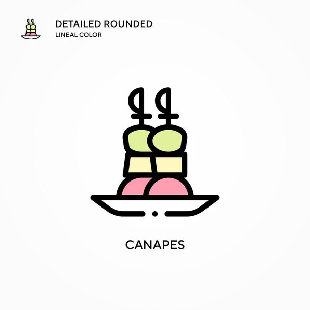 Canapes vector icon. Modern vector illustration concepts. Easy to edit and customize. - Vector, Image