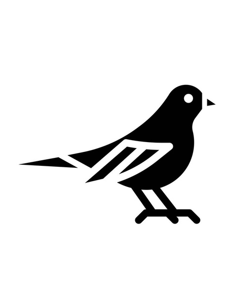 bird vector icon. black illustration isolated on white background for graphic and web design. - Vector, Image