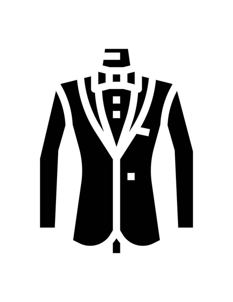 costume smoking, icône vectorielle - Vecteur, image