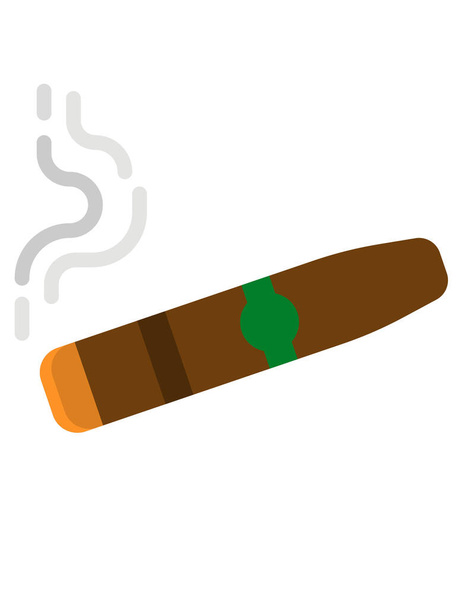 vector illustratie van cartoon roken pijp - Vector, afbeelding