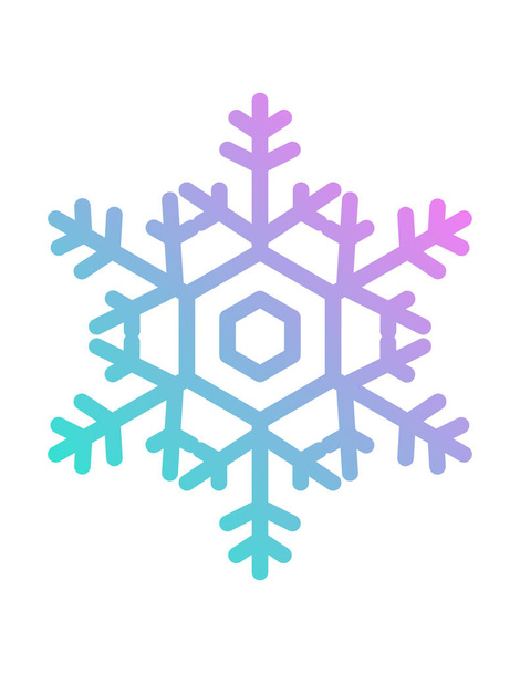 ikona vektoru sněhové vločky na bílém pozadí - Vektor, obrázek