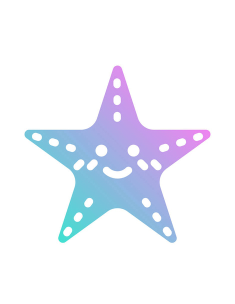 estrela-do-mar isolada sobre fundo branco - Vetor, Imagem