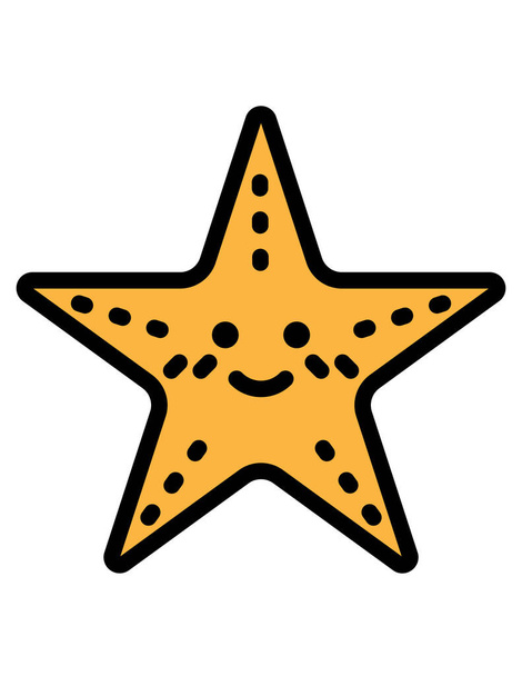 starfish vector icon. summer symbol. - Vector, Image