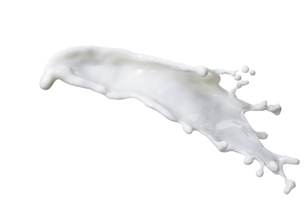 White milk isolated on white background - Fotoğraf, Görsel