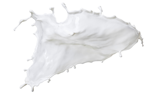 White milk isolated on white background - Foto, afbeelding