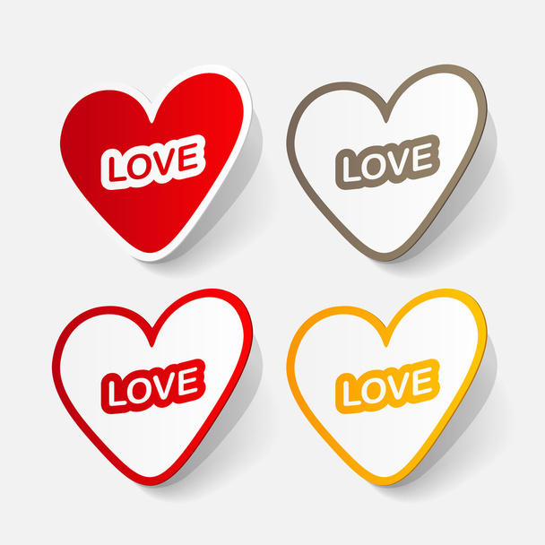 Sticker of Valentine's day heart - Vector, Image