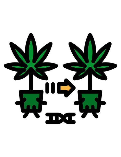 cannabis icoon set. vectorillustratie - Vector, afbeelding