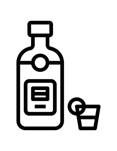 alcohol drink concept on white background - Vektor, obrázek