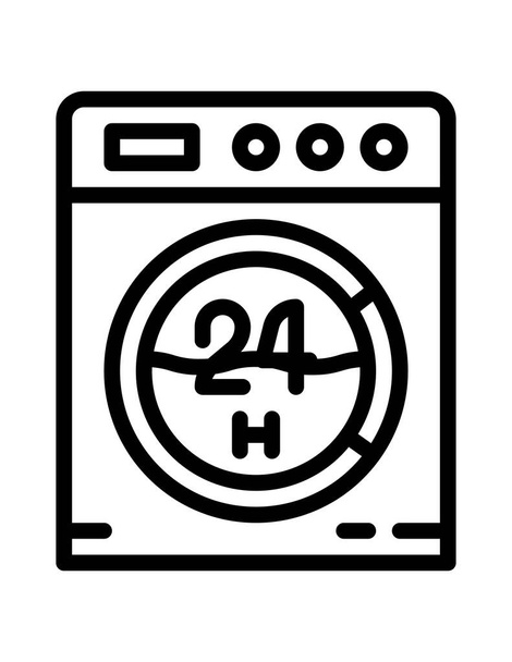 графический дизайн иконок стиральной машины - Вектор,изображение