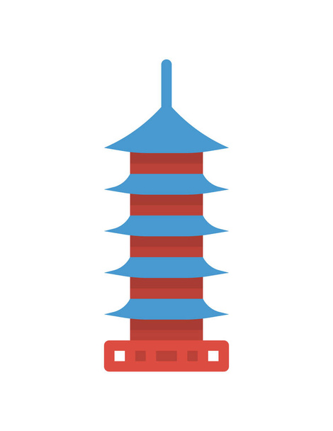 illustration vectorielle de l'architecture chinoise - Vecteur, image