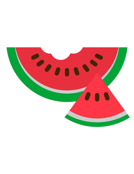 watermeloen pictogram vector illustratie  - Vector, afbeelding