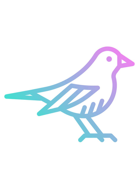 icono de pájaro, ilustración de vector  - Vector, imagen