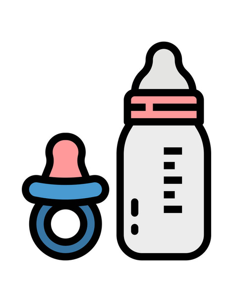 ikona wektora butelki dla dziecka - Wektor, obraz