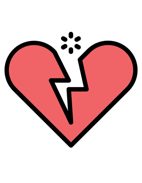 icona del cuore in stile nero isolato su sfondo bianco. amore simbolo vettoriale illustrazione. - Vettoriali, immagini