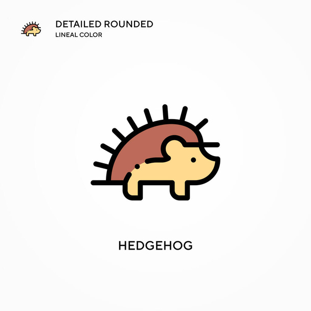 Hedgehog vector icon. Modern vector illustration concepts. Easy to edit and customize. - Vector, Image