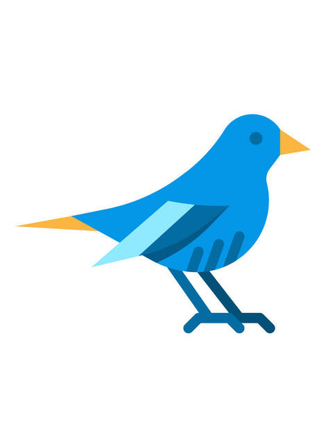 vektorový pták ikona v kresleném stylu izolované na bílém pozadí. ptáci - Vektor, obrázek