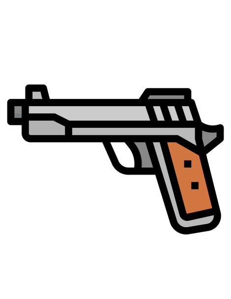 wektor ilustracja ikony pistoletu - Wektor, obraz