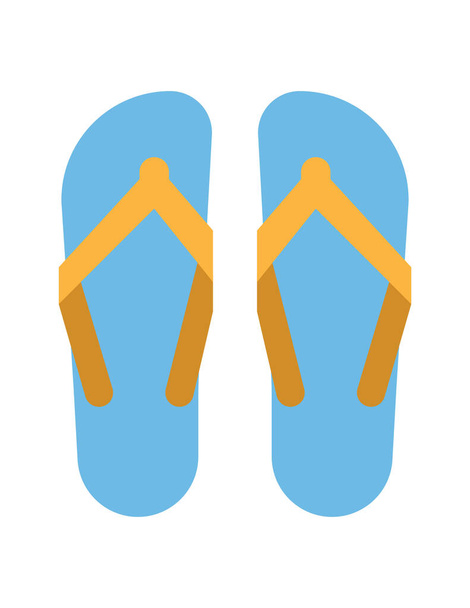 flip flops ícone. estilo de design plano eps 10 - Vetor, Imagem