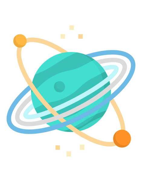 иконка планеты, векторная иллюстрация - Вектор,изображение