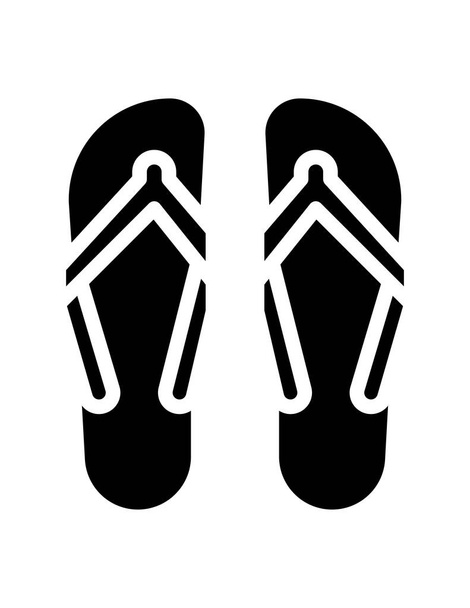 icône de pantoufles. symbole de plage. illustration vectorielle - Vecteur, image